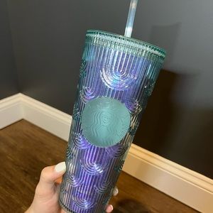 iridescent teal starbucks cup
